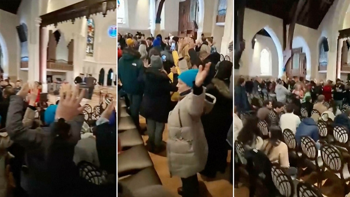 Anti-ICE agitators storm church