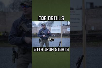Try this next time you’re at the range! CQB drills with iron sights #cqb #military #tips