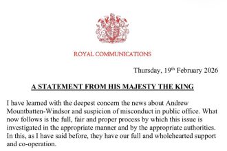 “Law Must Take Its Course”: King Charles Responds To Arrest Of Former Prince Andrew