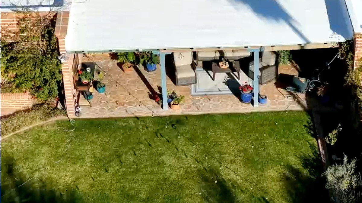 Aerial view of Nancy Guthrie's backyard.