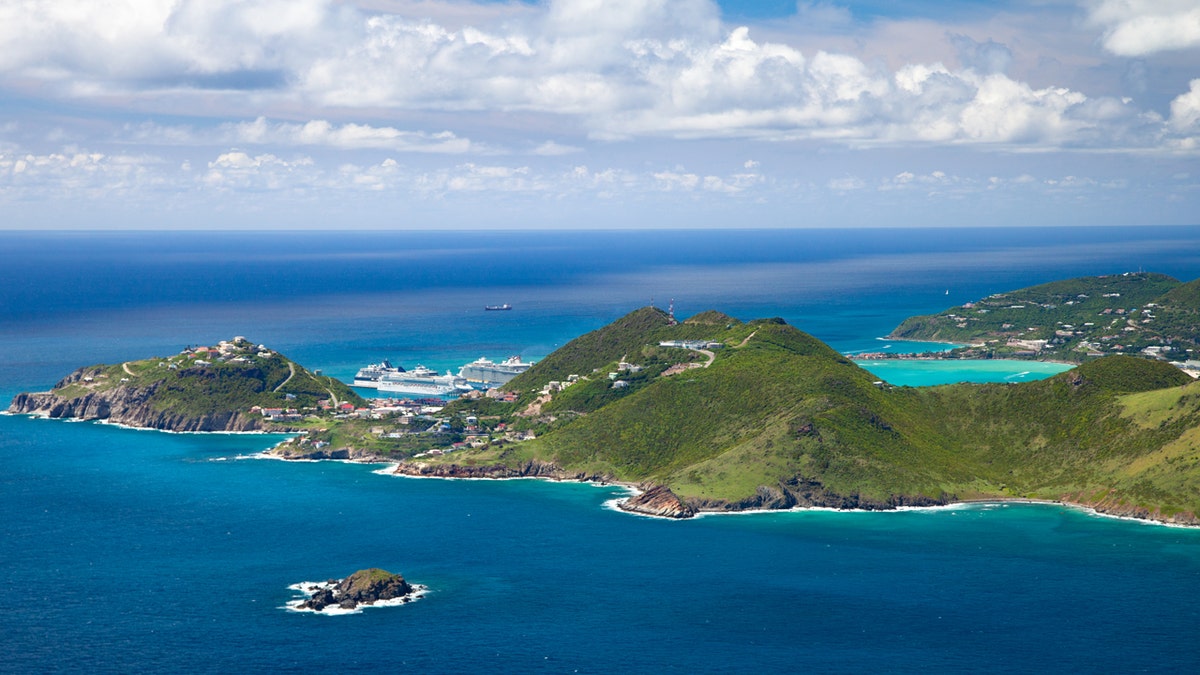 Aerial view of St. Maarten