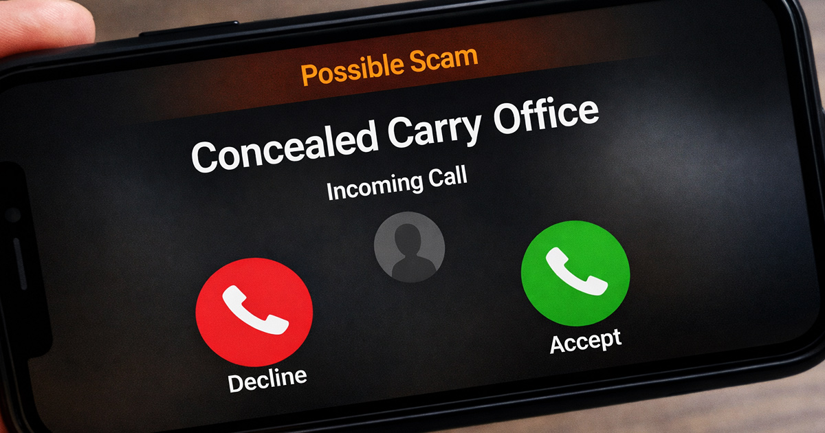 Sheriff Warns of Phone Scam Targeting Concealed Carry License Applicants