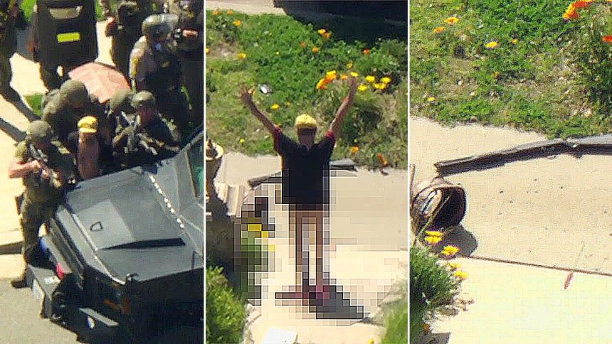 California man allegedly fires gun near school zone, barricades in home before surrendering to SWAT pantless
