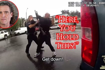 LAPD Officer Practically Hands His Shotgun To Perp