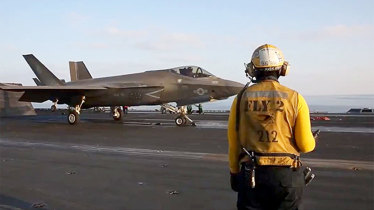 US fighter jet takes off in Middle East