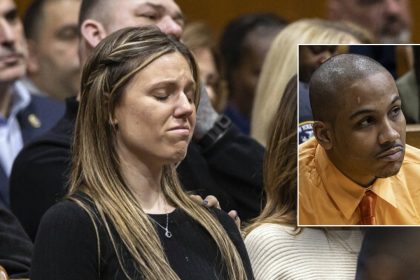 NYPD Officer Jonathan Diller’s widow weeps as sea of blue fills courtroom in accused cop killer’s murder trial