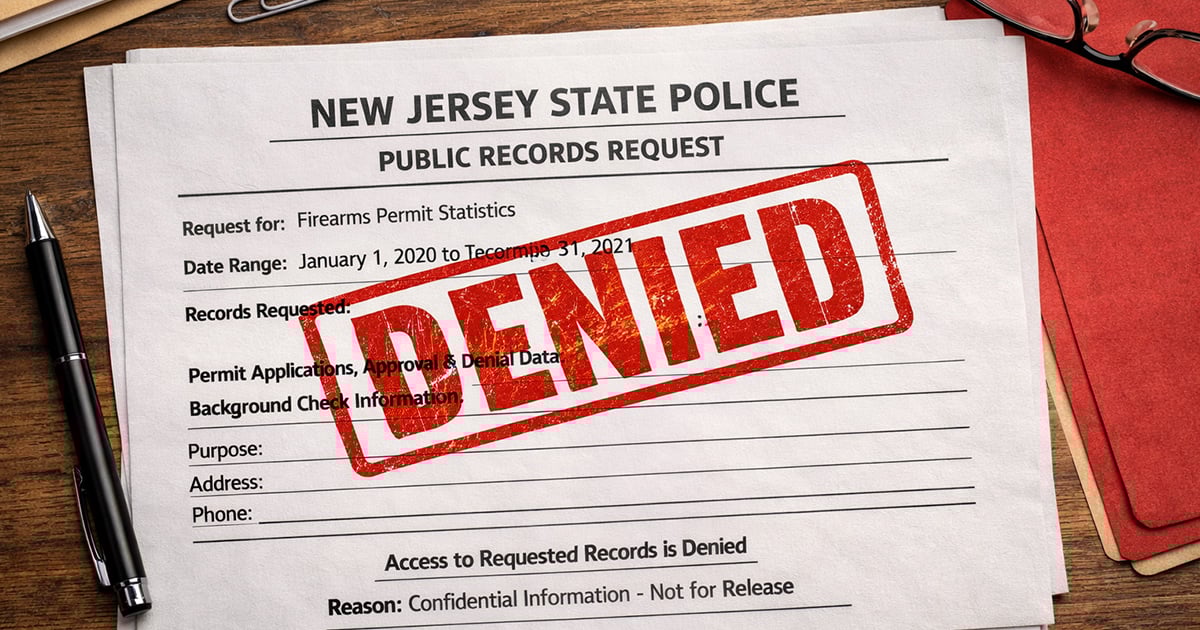 Gun Rights Journalist Sues New Jersey State Police Over Denied Carry Permit Records Request