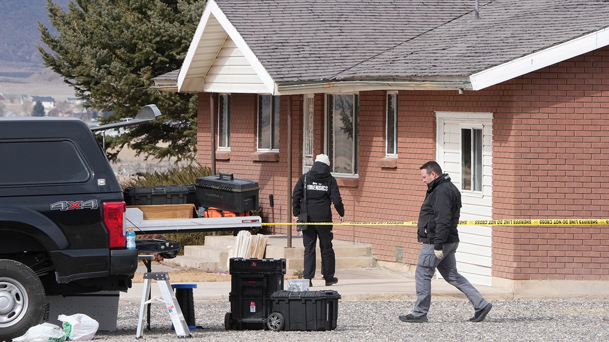 The scene of a triple murder in Wayne County, Utah