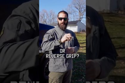 Forward Grip or Reverse Grip? #knife #shorts #selfdefense #military