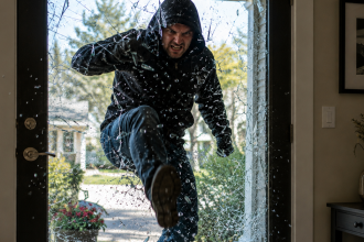 Homeowner Fires Single Shot, Fatally Hitting Intruder Breaking Through Glass Front Door