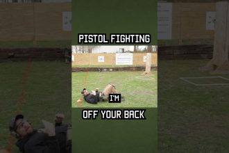 How Green Berets Pistol Fight Off Their Back #shorts #specialforces #military #army #youtubeshorts
