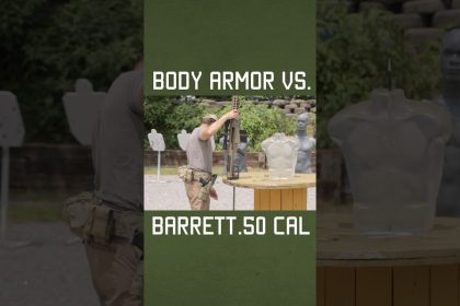 Body Armor vs. Barrett .50 Cal #shorts #cool #barrett #sniper #military