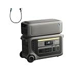 Anker SOLIX F3000 Portable Power Station with Expansion Battery, 3,072Wh, 6,000W Recharging, Solar Generators for Home Use, Expandable to 24kWh, For Outages, Camping, RVs, Emergencies