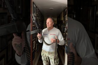 Home Defense with a belt-fed AR #shorts #military #louisville #kentucky #selfdefense