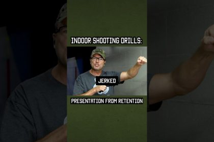Indoor Shooting Drill: Presentation From Retention #shorts #training #military #youtubeshorts