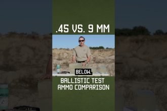 .45 vs. 9 mm #ballistics #shorts #military