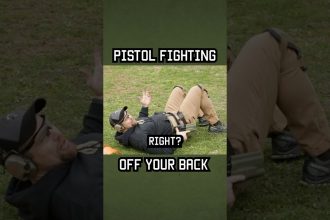 How to pistol fight off your back #tips #military #shorts