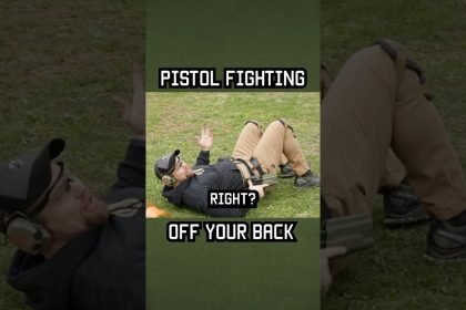 How to pistol fight off your back #tips #military #shorts