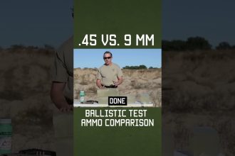 9mm vs 45 Ballistic Test # #militaryeverything #tips #training #reload