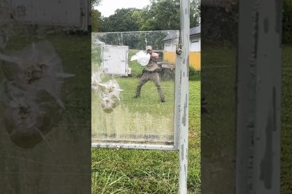 Testing Bullet-Proof Glass #shorts #military #tips #youtubeshorts