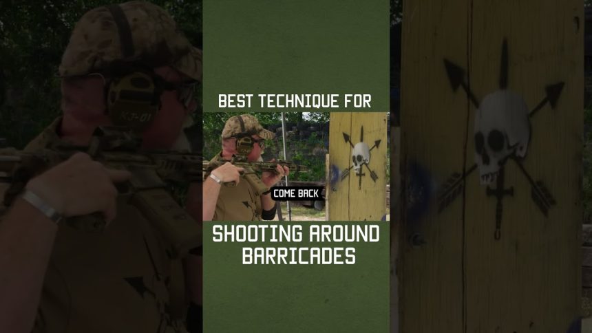 The Best Technique for shooting around BARRICADES #tips #shorts #training
