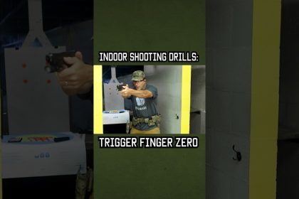Indoor Shooting Drill: Trigger Finger Zero #training #shorts #military #lawenforcement #tactics