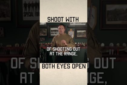 Why you should shoot with both eyes open  #shorts #training #tacticalrifleman #tips