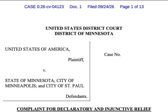 United States v. Minnesota: DOJ Sues the State, Minneapolis, and St. Paul in Federal Court Over 30-Day Handgun Waits That Stretch to Nearly 60