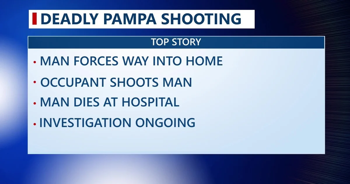 Pampa Resident Grabs Handgun and Shoots 33-Year-Old Man Who Forced His Way Into Home at 11:30 P.M.